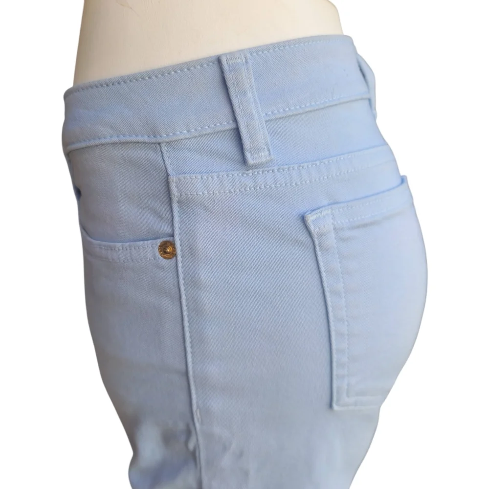Michael Kors Izzy Cropped Skinny Jeans In a Sky Blue Hue Size 0P